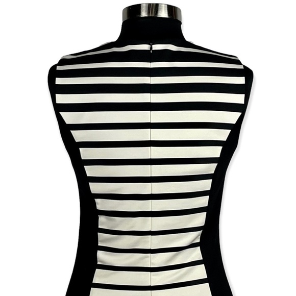 J. MCLAUGHLIN JOSIE SLEEVELESS STRIPED STRETCH SHEATH DRESS - Picture 8 of 12